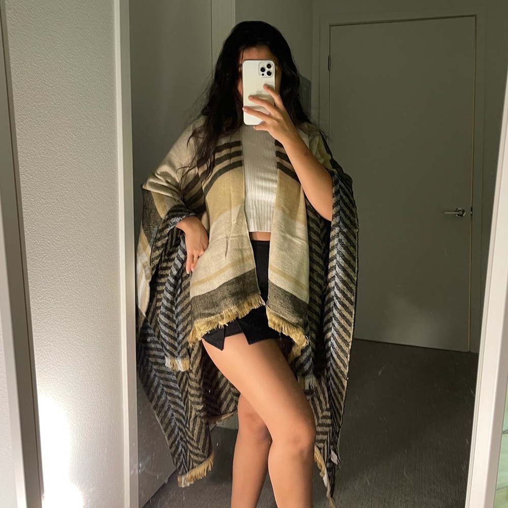 Plaid Poncho